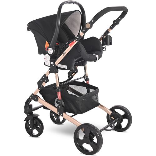 LORELLI ALBA CLASSIC Kolica 3u1 Black: Košara + Autosjedalica + Zimska Navlaka (0mj+) - (do 15kg/96cm) slika 8