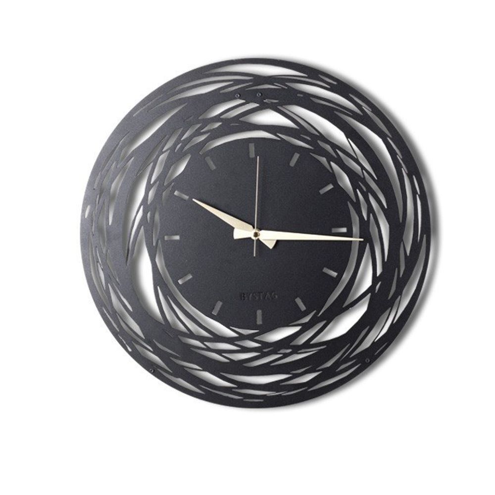 WATCH-043 Crni Dekorativni Metalni Zidni Sat slika 5