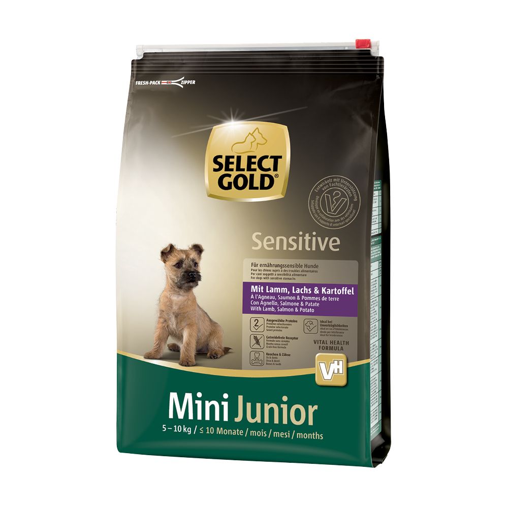 Select Gold Sensitive Junior Mini janjetina, losos i krumpir slika 1