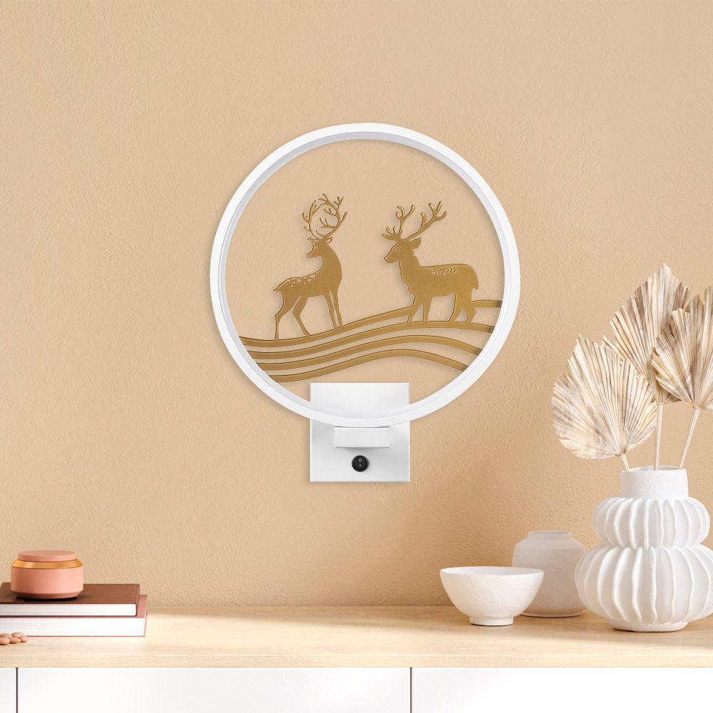 Zidna Lampa XMAS30 - Bijela i Zlatna slika 3