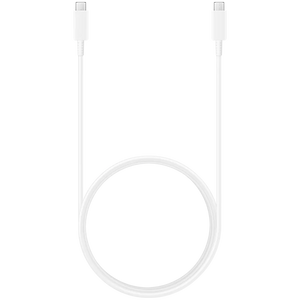Samsung original data cable USB Type-C to USB Type-C (1.8m, 5A), super fast charging up to 45W, White