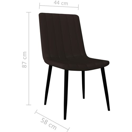 Blagovaonske stolice od umjetne kože 6 kom smeđe slika 7