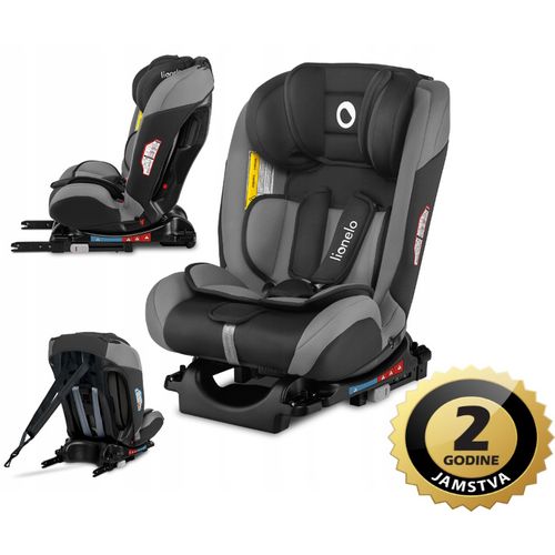 Lionelo autosjedalica Bastiaan, 360st ISOFIX, 0-36Kg, siva slika 1