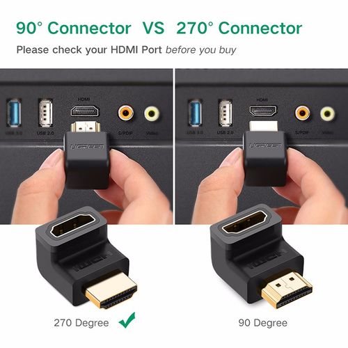 Ugreen HDMI M na Z kutni adapter - u polietilenskoj vrećici slika 4