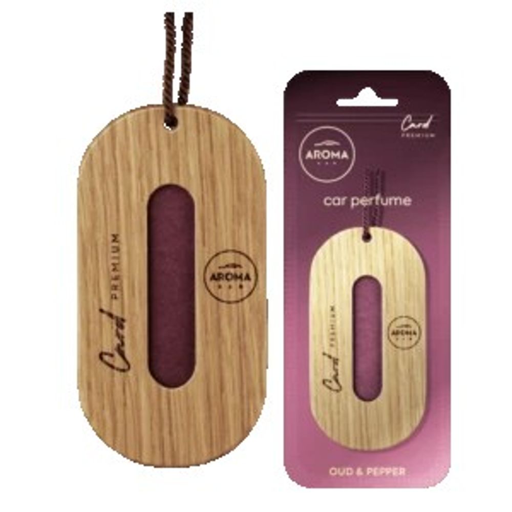 Aroma Car Miris za auto PREMIUM WOOD CARD - OUD & PEPPER slika 1