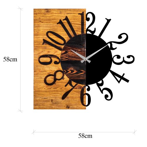 Wallity Ukrasni drveni zidni sat, Wooden Clock 7 slika 6