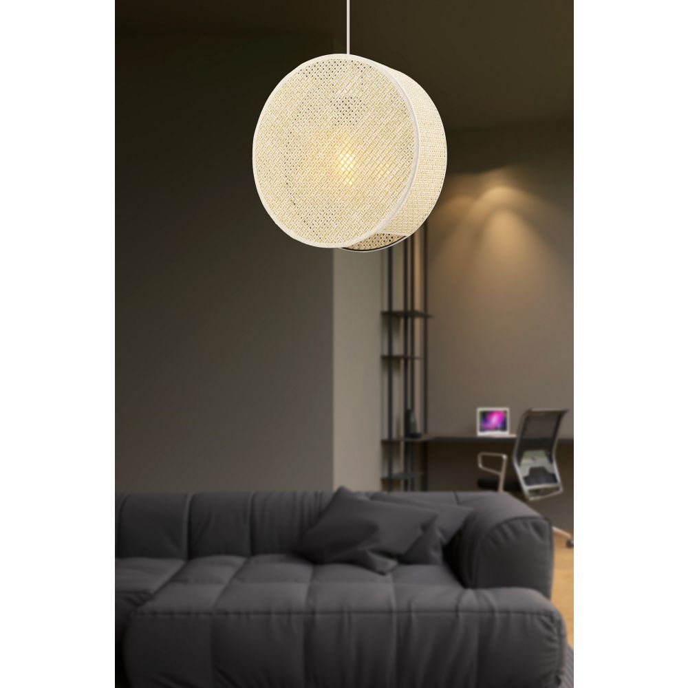 Velika Drumska Lampa - Krem Chandelier slika 1