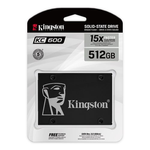 SSD KINGSTON KC600 512GB 2.5" SATA 3 crna slika 2