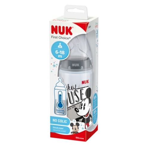 NUK plastična bočica First Choice + s  pokazivačem temperature mickey 300 ml 10741019 slika 1