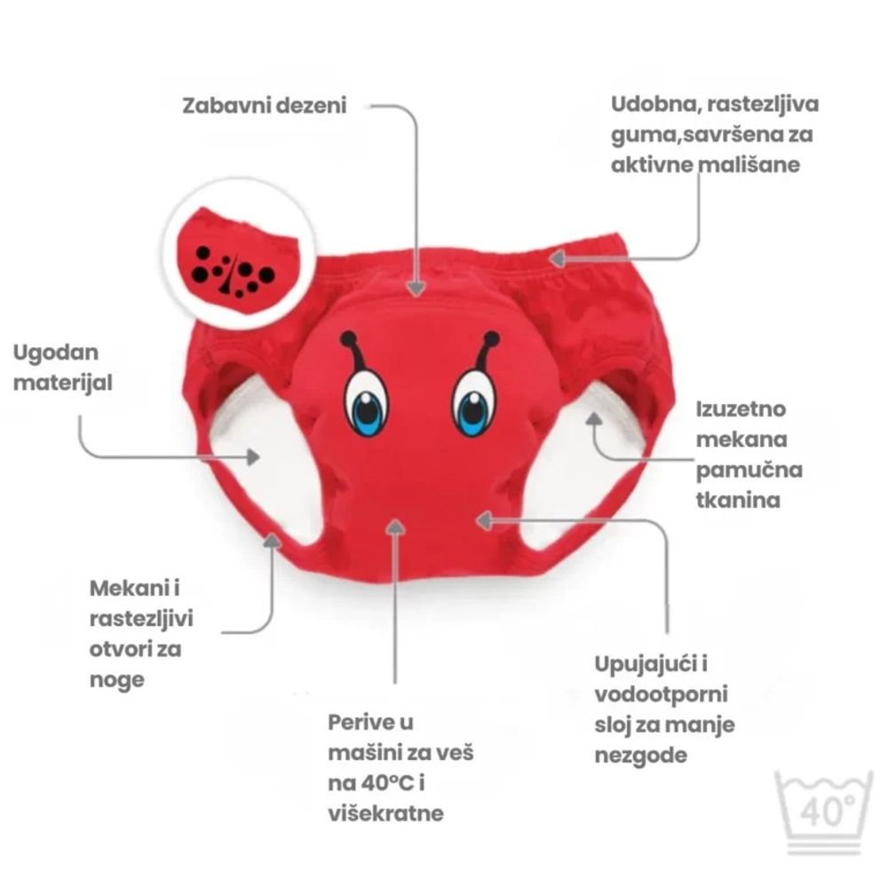 My Little Pamučne višekratne gaćice za odvikavanje od pelena, 3kom (18-24m) - Bubamara slika 3