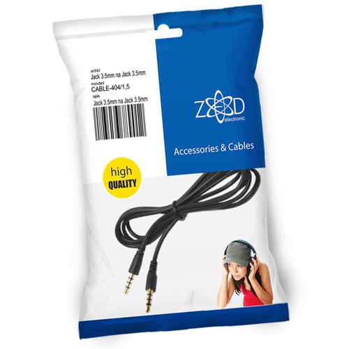 ZED electronic Jack 3.5mm na Jack 3.5mm kabel, dužina 1.5 metara - CABLE-404/1,5 slika 1