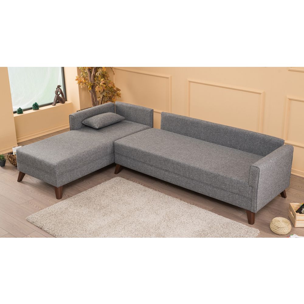 Bella - ugaona sofa, lijevi ugao - siva slika 4