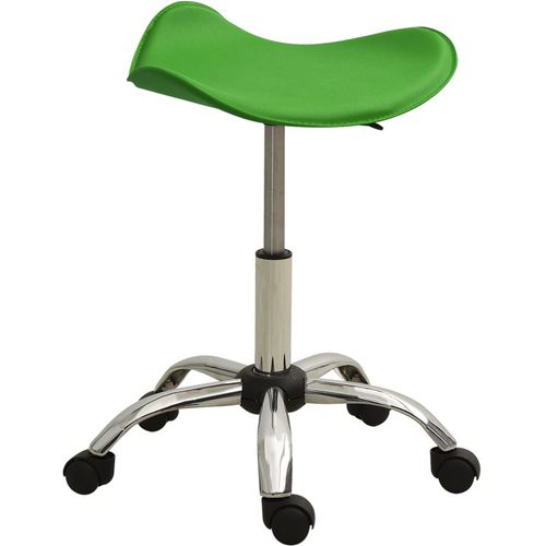 Salonski stolac od umjetne kože zeleni slika 1