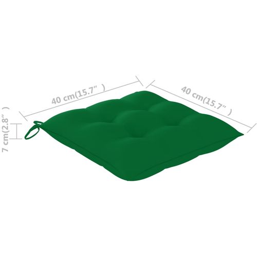 Jastuci za stolice 2 kom zeleni 40 x 40 x 7 cm od tkanine slika 22
