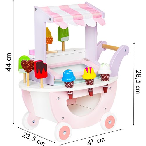 Drvena kolica sa sladoledom 12kom. slika 5