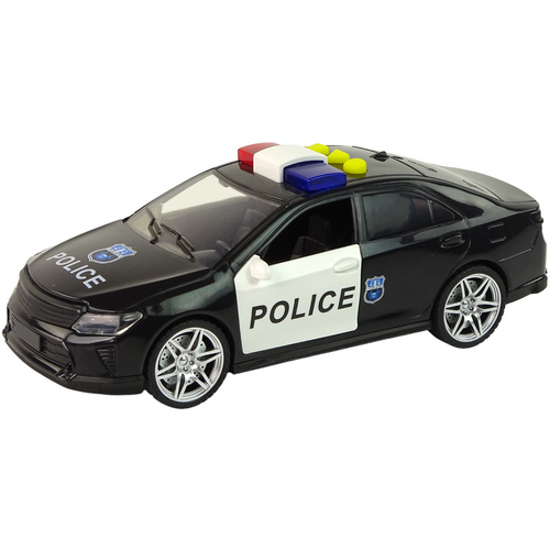 Policijski auto 1:14 sa svjetlosnim i zvučnim efektima crni slika 4