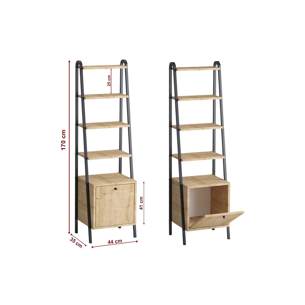 Mona - Crni Regal od Sapfirne Hrastovine slika 4