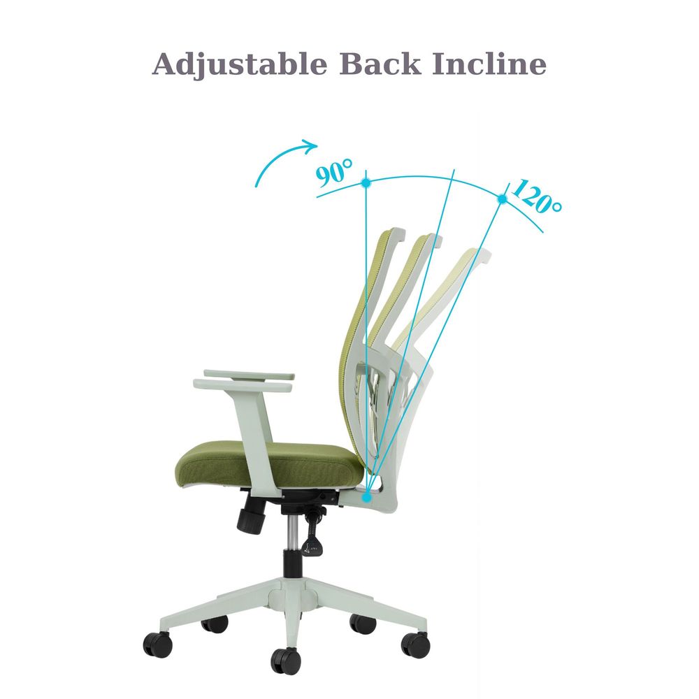 Set kancelarijskih stolica Lumbar 108 - zelena boja (2 komada) slika 8