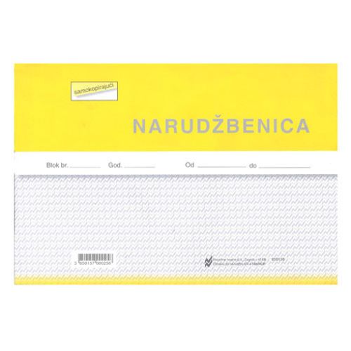 I-14/B-NCR NARUDŽBENICA (BEZ IZJAVE) A-5; Blok 100 listova, 21 x 14,8 cm slika 1