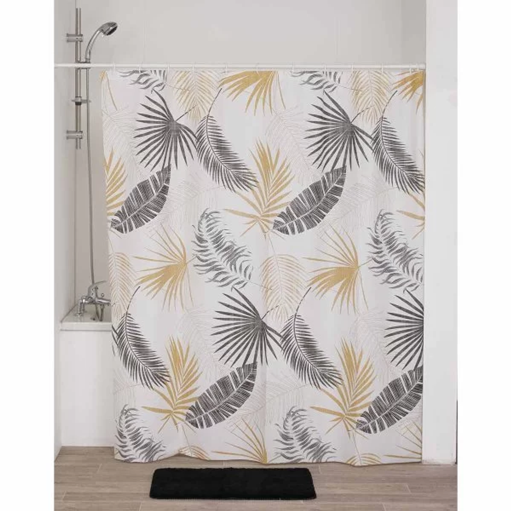 Tendance zavjesa za kadu + 12 bijelih kukica 180x180 cm, peva, exochic slika 1