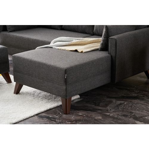 Atelier Del Sofa Kutna garnitura na razvlačenje, Antracit, Bella Mini Corner Sofa Right - Anthracite slika 4