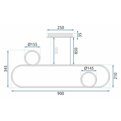 TOOLIGHT Viseća LED stropna svjetiljka APP810-CP CHROM + daljinski upravljač slika 14