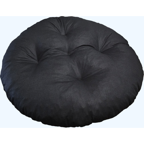 Pamučni jastuk za viseću stolicu, pamuk, crni slika 1