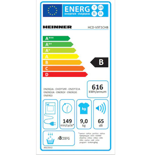 Heinner kondenzacijska sušilica rublja HCD-V9T1CHB slika 4
