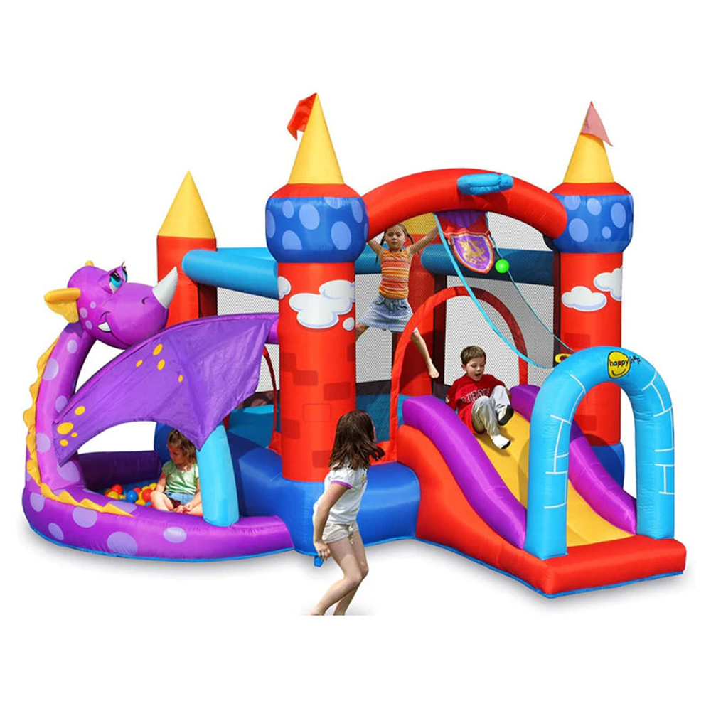 Happy Hop Dvorac na naduvavanje Dragon Adventure, 350x350x245cm slika 2