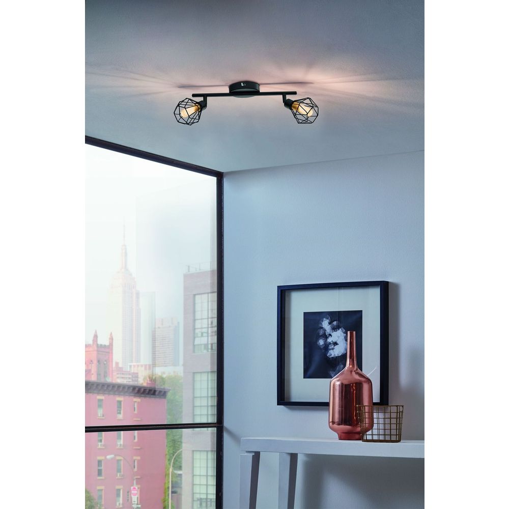 Eglo Zapata 1 reflektor/2, led, g9, 2x3w, 2x360lm, crna/čelik/amber staklo  slika 6