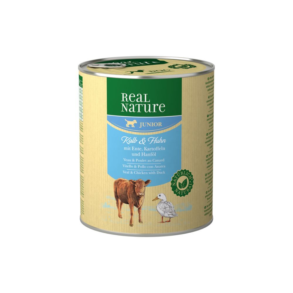 Real Nature Junior teletina i piletina s puretinom 800 g slika 1