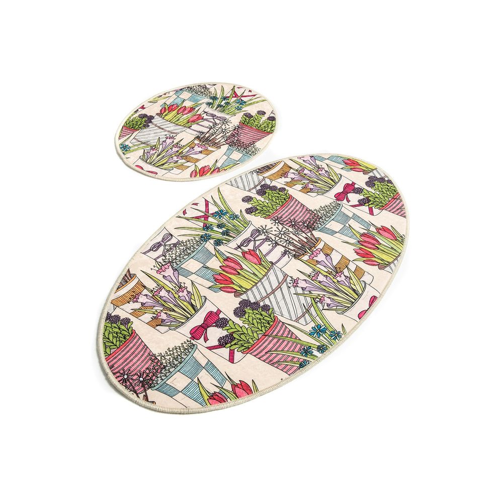 Set Podmetača za Kupatilo Flowerpot Djt Multicolor (2 Dijela) slika 2