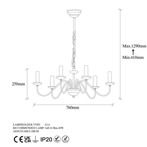 Opviq Luster, 942FLG1306 slika 6