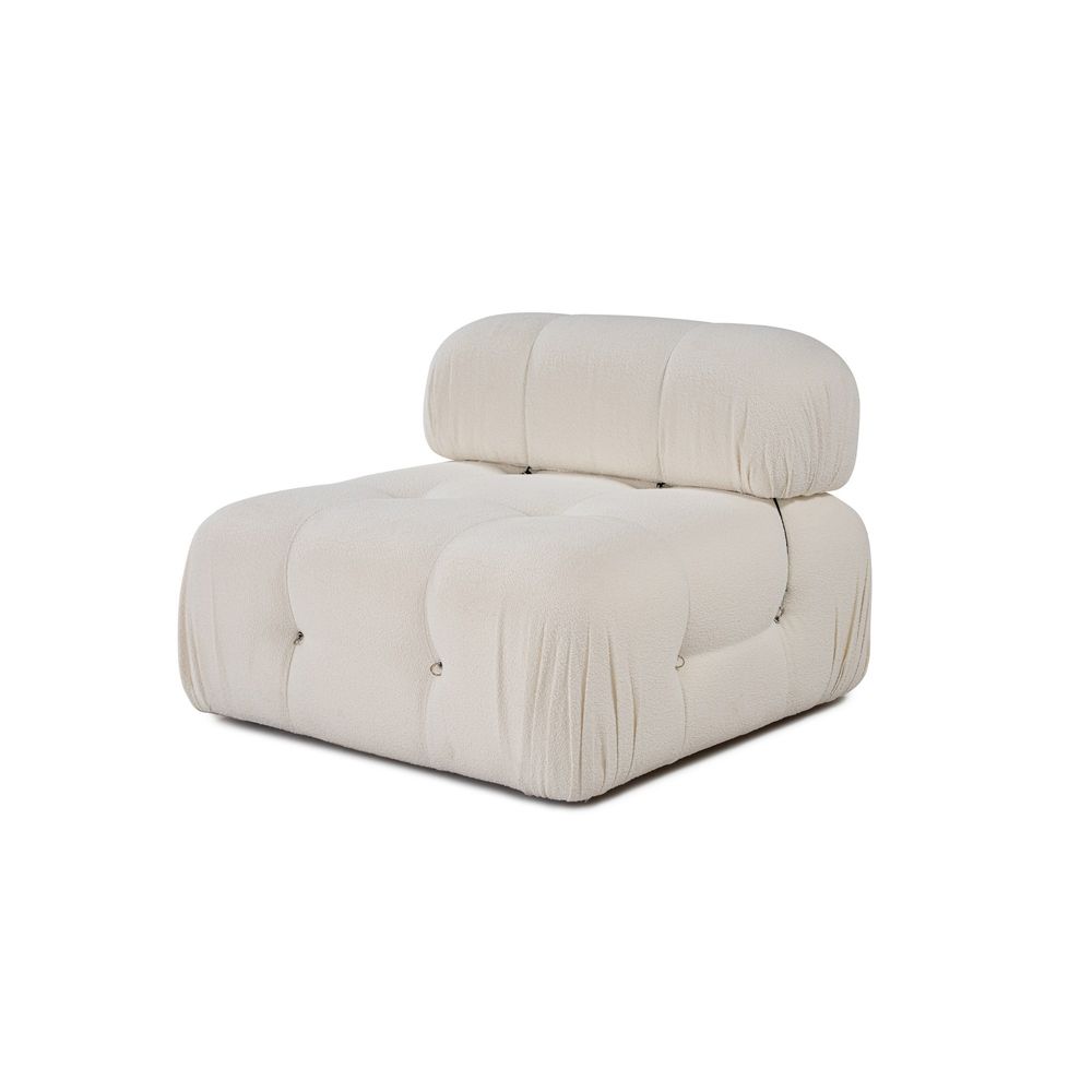 Bubble O1 - Bež Bijeli Sofa za Jednu Osobu slika 5