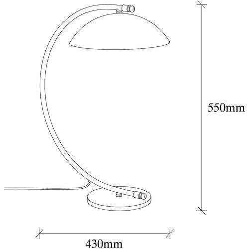 Opviq Stolna lampa SWAN, crno- zlatna, metal, 26 x 43 cm, visina 55 cm, promjer sjenila 25 cm, visina 8 cm, duljina kabla 150 cm, E27 40 W, Sıvani - NT - 150 slika 7