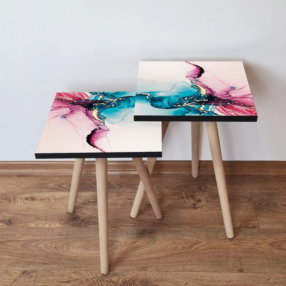 Nesting stolovi 2Shp102 - (2 komada) - boje: višebojni slika 1