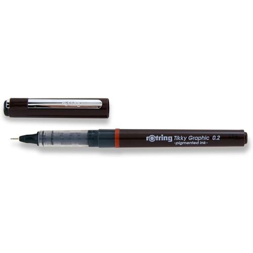 Rotring Tikky graphic fineliner 0,2 crni slika 1