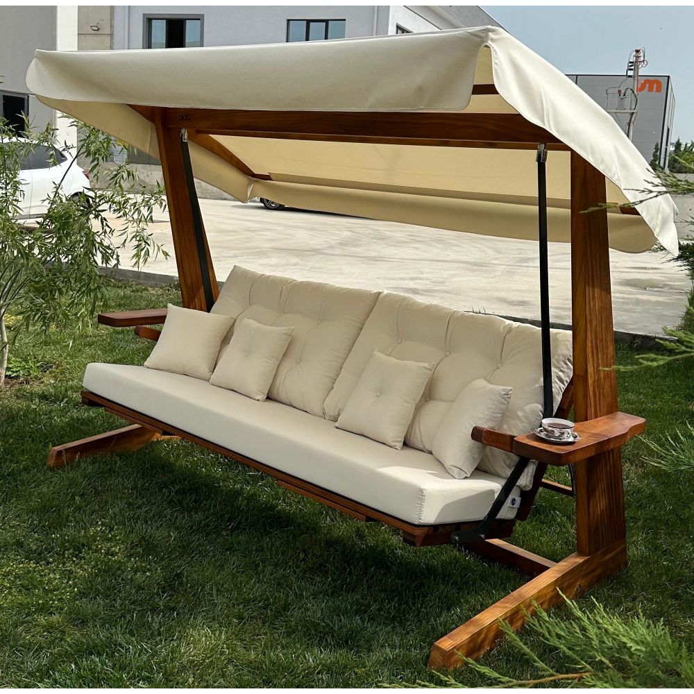 Luna Deluxe 2600 - Bež Prirodni Trostruki Ljuljački Stolac slika 4