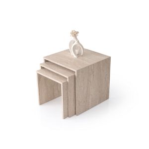 Set stolova "Flex - 9409" boja kamena travetin (3 komada)