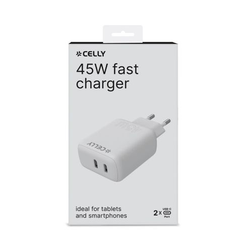 CELLY Kućni punjač ProPower od 45W sa 2 USB C konektora slika 3