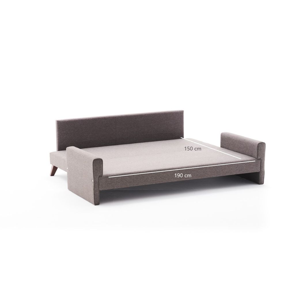 Bella Sofa Bed - Trosjed na razvlačenje, smeđa slika 9