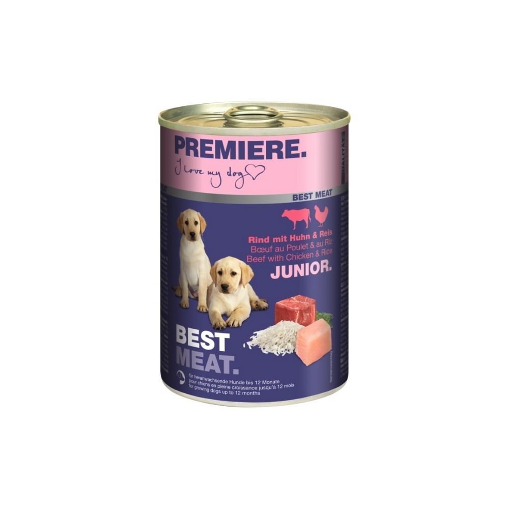 Premiere Best Meat Junior govedina, piletina i riža, 400 g konzerva slika 1