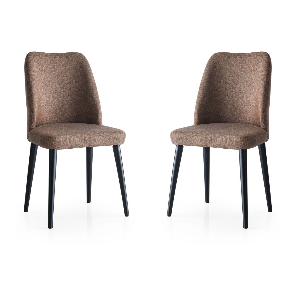 Luna - Smeđa Stolica Set (2 Komada) slika 1