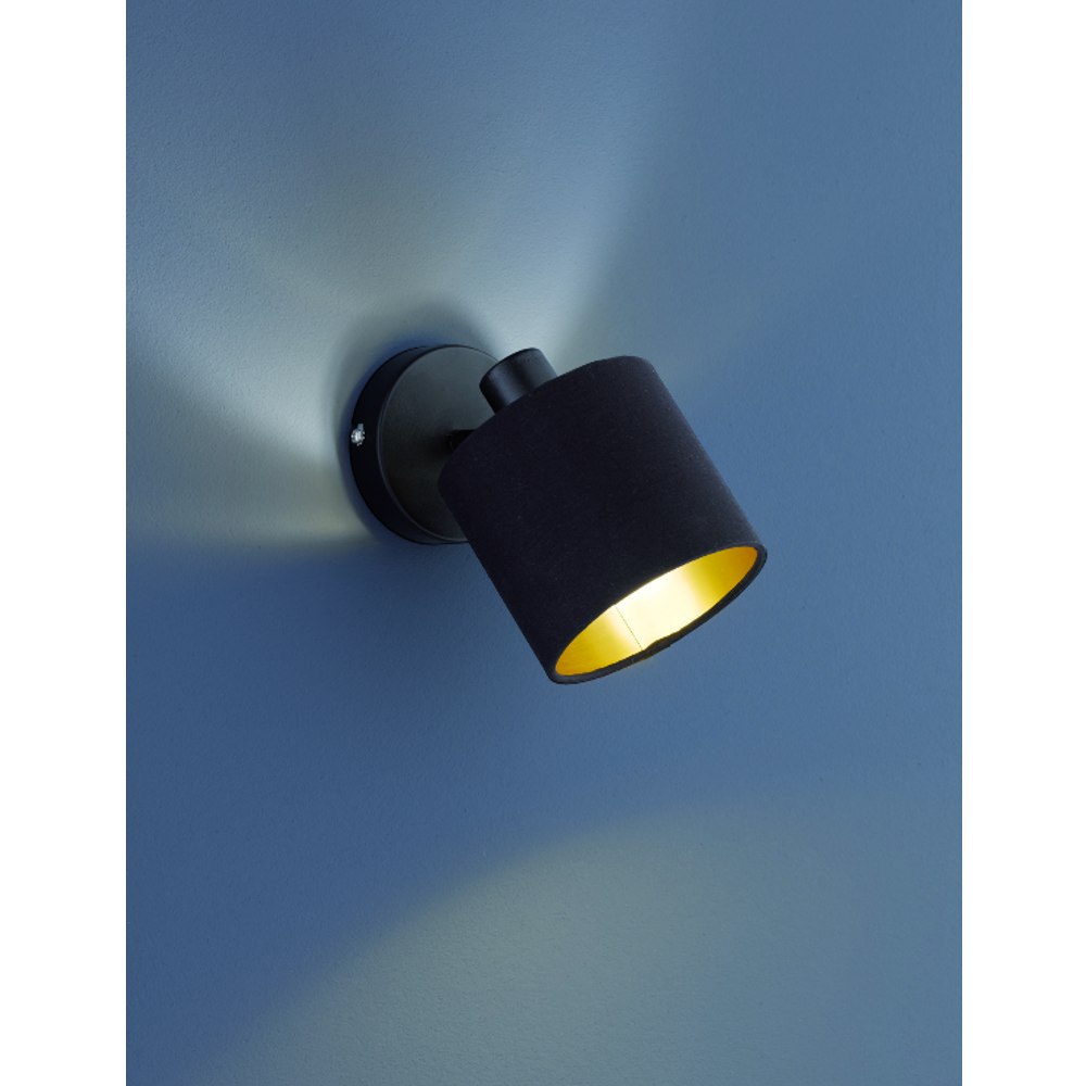TOMMY/1 zidna lampa BLACK/GOLD slika 1