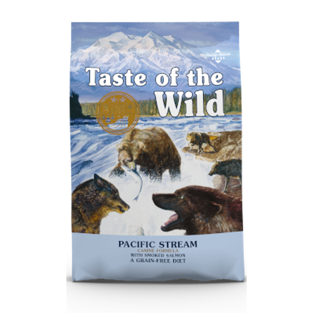 TASTE OF THE WILD Pacific Stream, s dimljenim lososom, bez žitarica, 5,6 kg slika 1