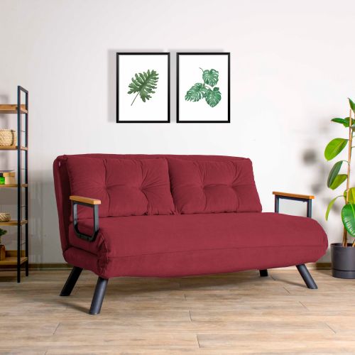 Atelier Del Sofa Dvosjed na razvlačenje, Kesten, Sando 2-Seater - Maroon slika 1