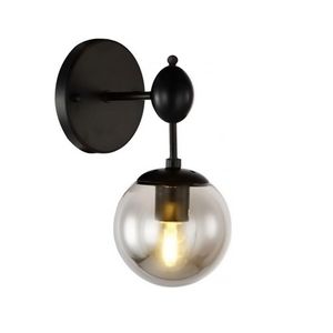 TOOLIGHT Staklena zidna svjetiljka crna APP750-1W