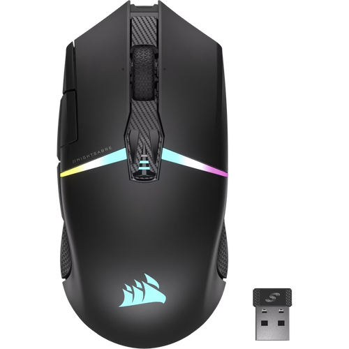 Corsair miš Nightsabre Wireless Gaming Mouse Backlit RGB LED Optical Black slika 1