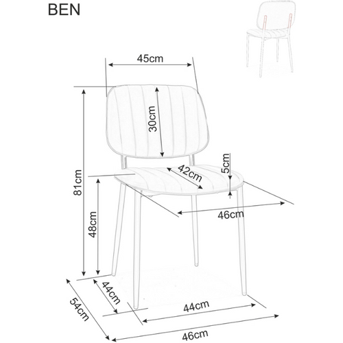 Stolica BEN - Umjetna koža slika 3