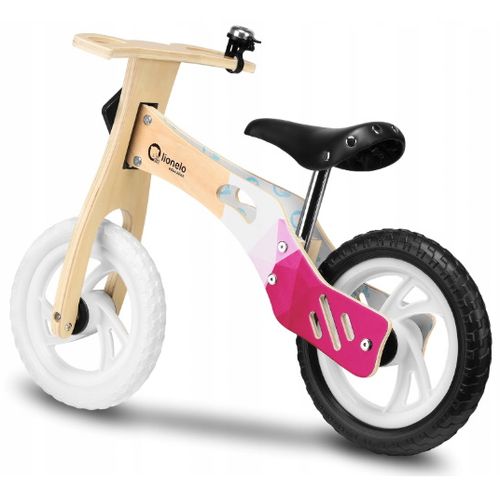 Lionelo dječji bicikl drveni - guralica Willy 12", rozi, 5g JAMSTVA slika 4